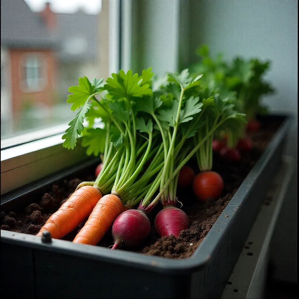 Grönsaker i terrakottakrukor