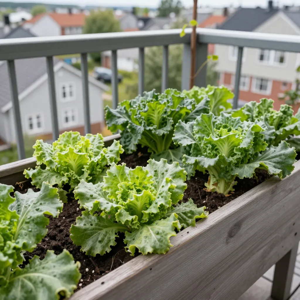 Nordisk balkongträdgård design